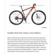 Fragment recenzji roweru Kreidler Stud 29er Carbon Team Replica