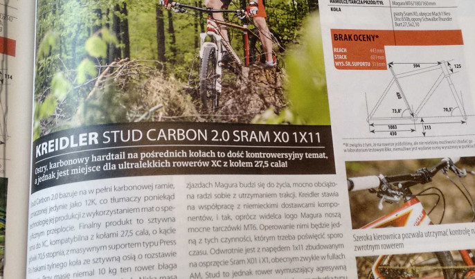 Fragment recenzji roweru Kreidler Stud 650 Carbon 2.0