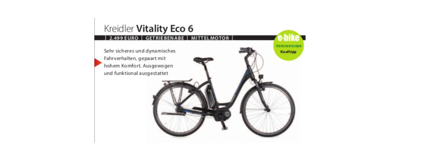 Fragment recenzji roweru Kreidler Vitality Eco 6 H