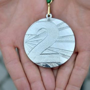 Medal za zajęcie 2. miejsca w III etapie Beskidy MTB Trophy 2016 (fot. Katarzyna Serafin) FB