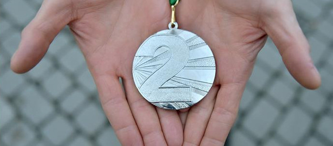 Medal za zajęcie 2. miejsca w III etapie Beskidy MTB Trophy 2016 (fot. Katarzyna Serafin) FB